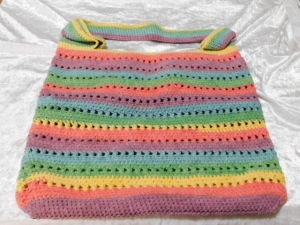 Crochet Market Bag - Calico Flowers